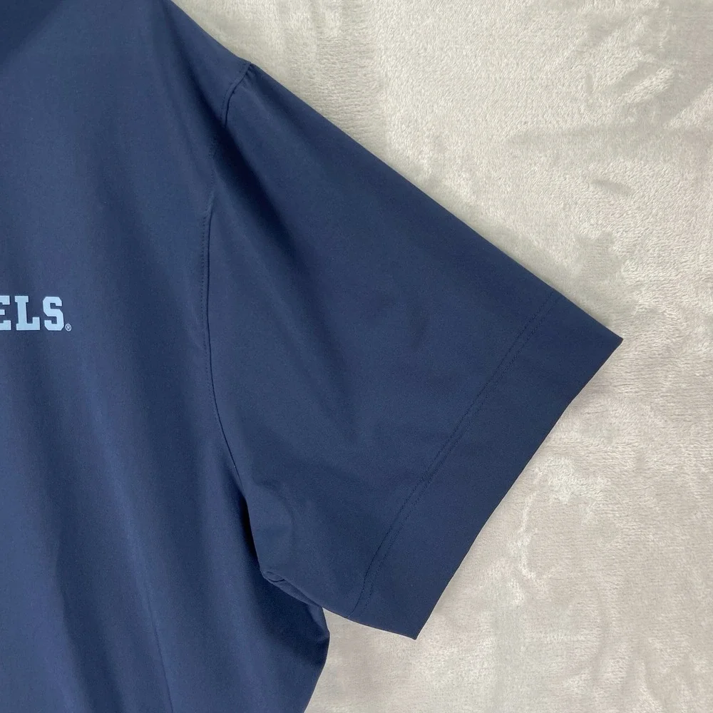 Air Jordan UNC Tar Heels Shirt Mens XL Sideline Coach 1/4 Zip Packable Hood Blue
